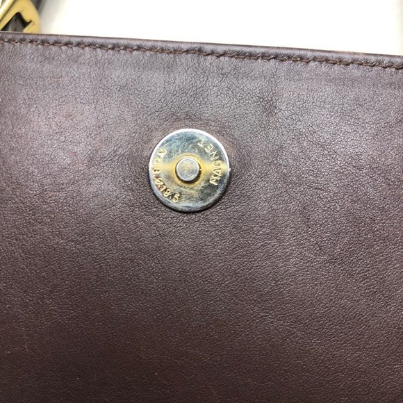 Vintage Coach Leather Crossbody bag Dark Brown - Picture 6 of 9